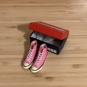 Mini Converse Classic Pink Canvas Sneakers